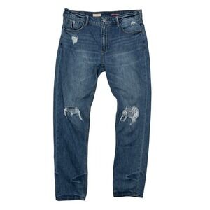 Pilcro‎ Heritage Boyfriend Jeans 28 Tall Distressed Grunge Denim Blue
